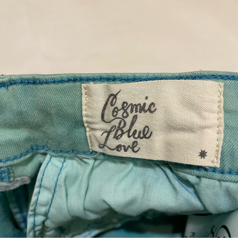 Cosmic Blue Love Green Tie-Dye Wide-Leg Pants - Picture 3 of 9
